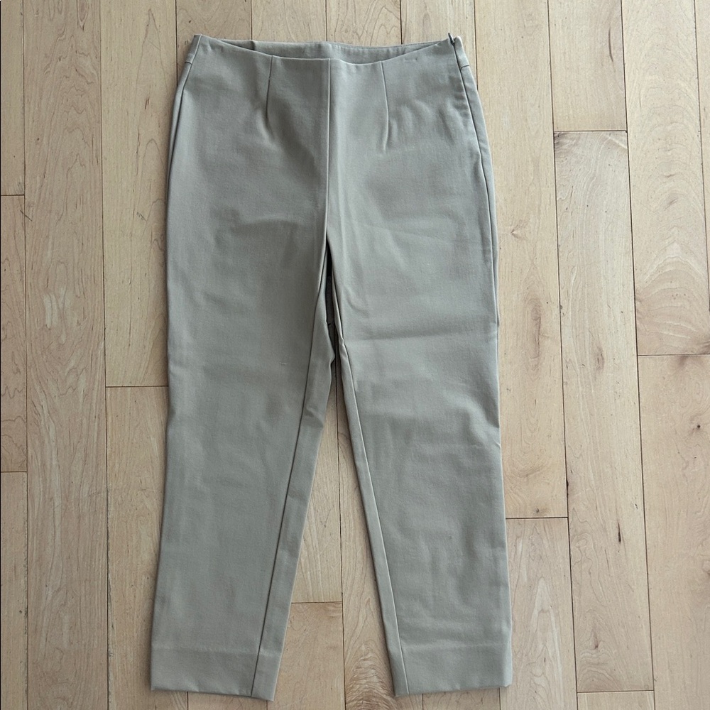 Nina Mclemore tan ankle crop pants
